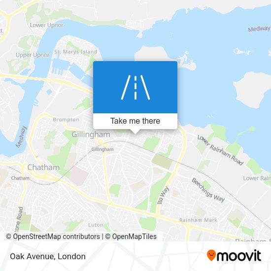 Oak Avenue map