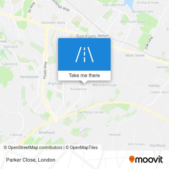 Parker Close map