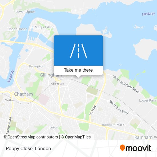 Poppy Close map