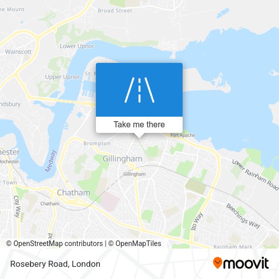 Rosebery Road map