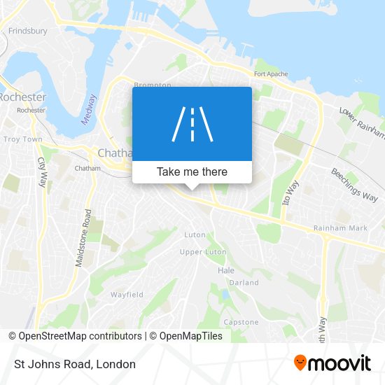 St Johns Road map
