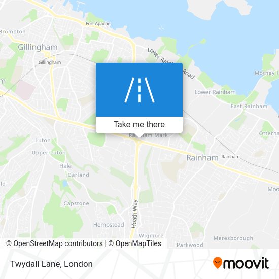 Twydall Lane map