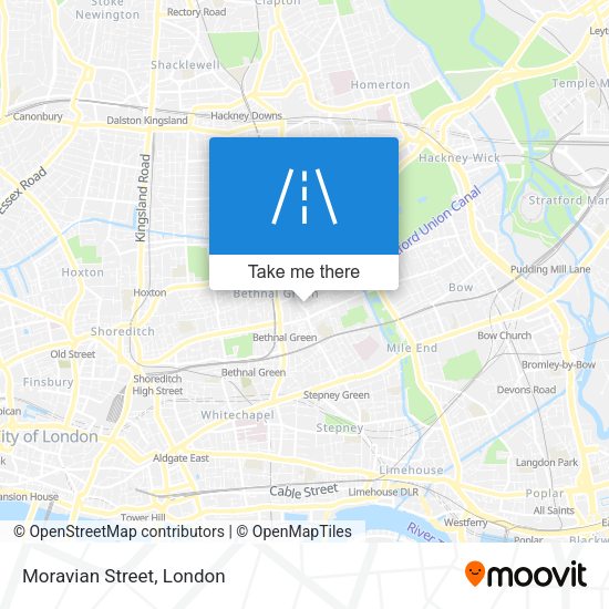 Moravian Street map