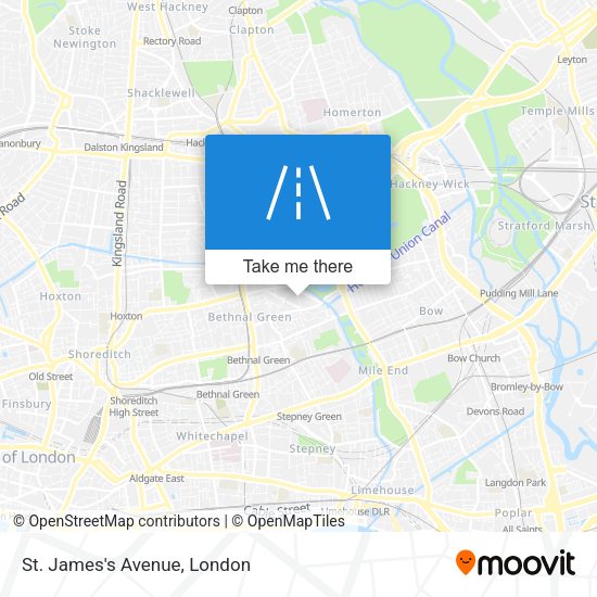 St. James's Avenue map