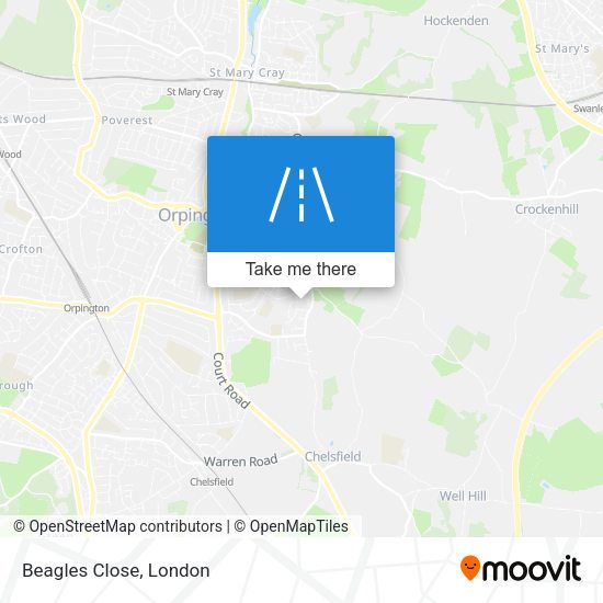 Beagles Close map