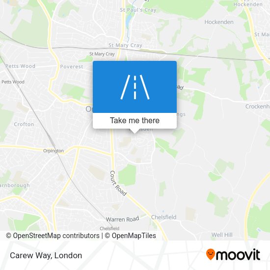 Carew Way map