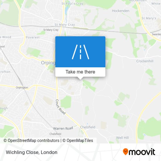 Wichling Close map