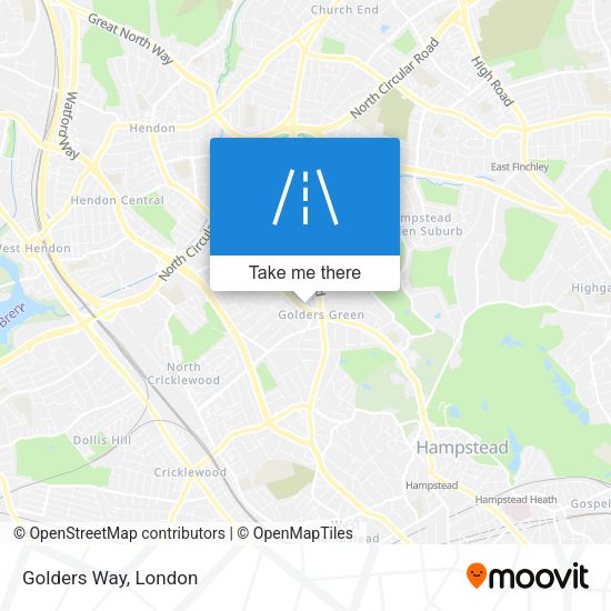 Golders Way map