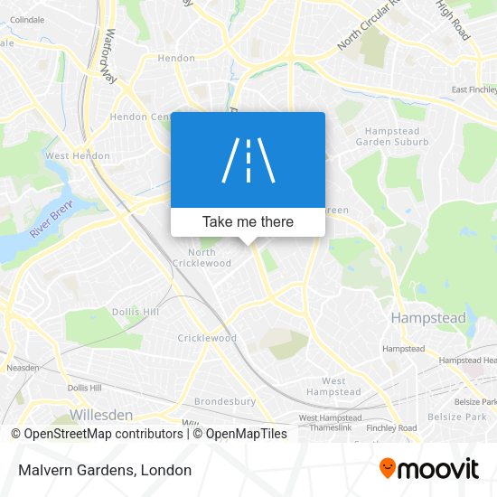 Malvern Gardens map