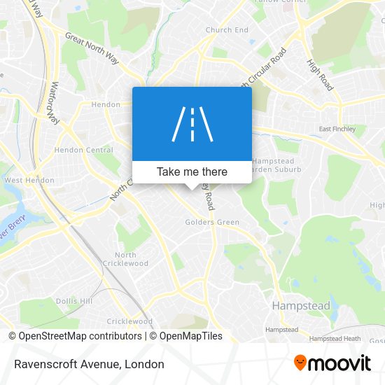 Ravenscroft Avenue map