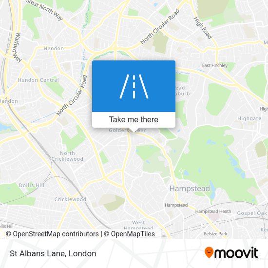 St Albans Lane map