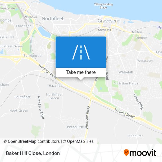 Baker Hill Close map