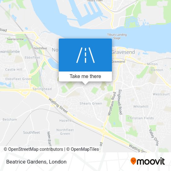Beatrice Gardens map