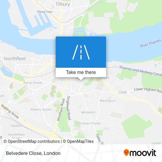 Belvedere Close map