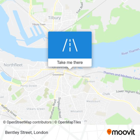 Bentley Street map