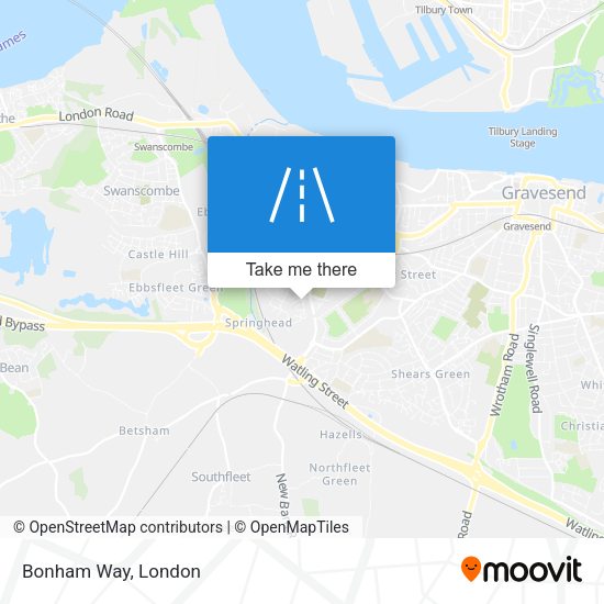 Bonham Way map