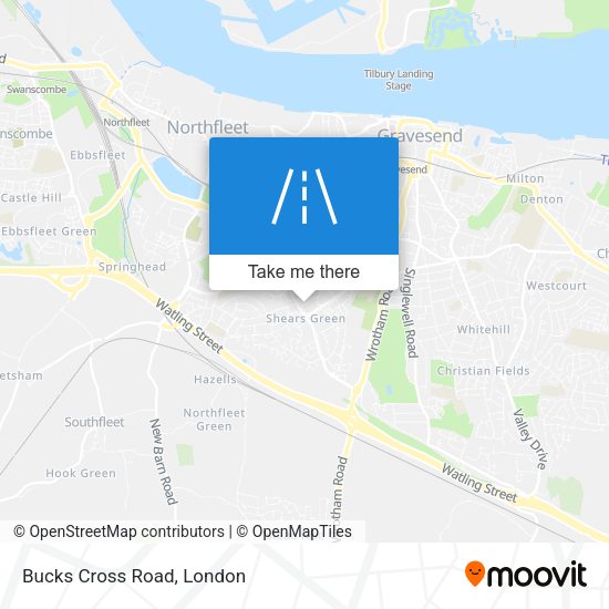 Bucks Cross Road map