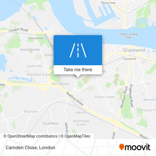 Camden Close map