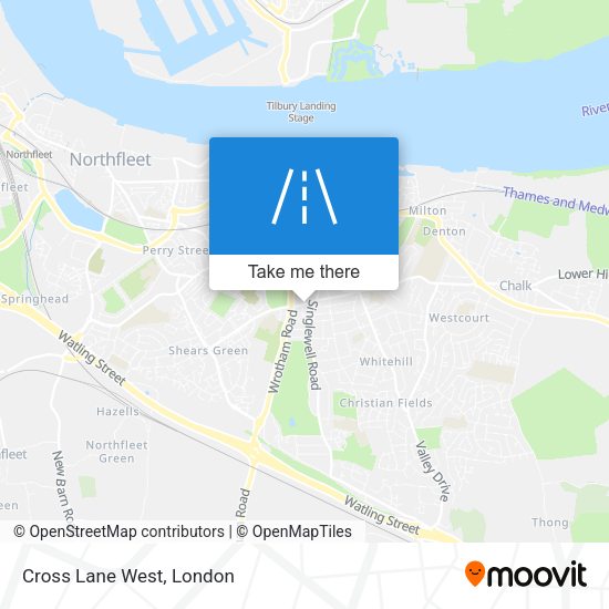 Cross Lane West map