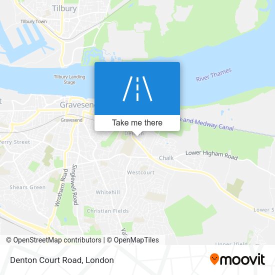 Denton Court Road map