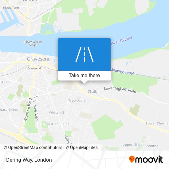 Dering Way map
