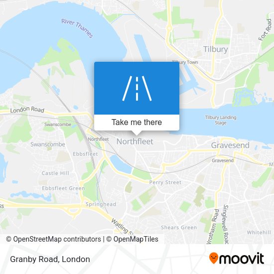 Granby Road map