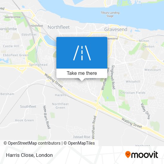 Harris Close map
