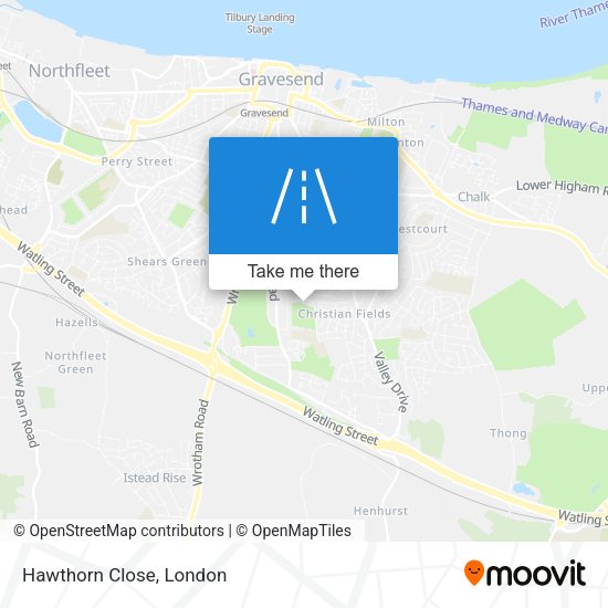 Hawthorn Close map