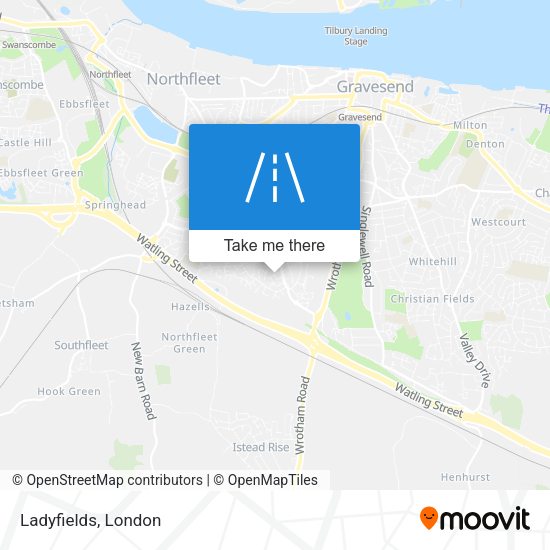 Ladyfields map