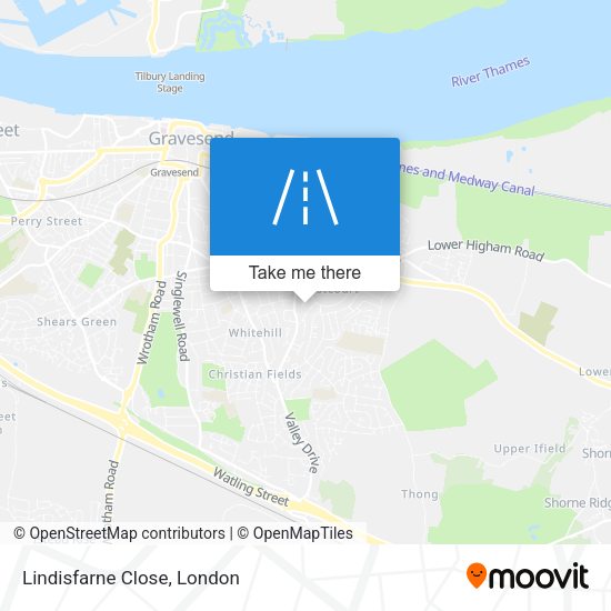 Lindisfarne Close map
