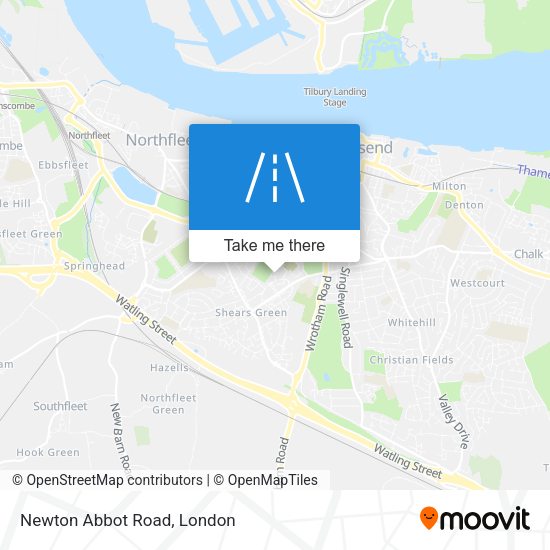 Newton Abbot Road map