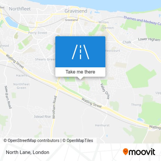 North Lane map