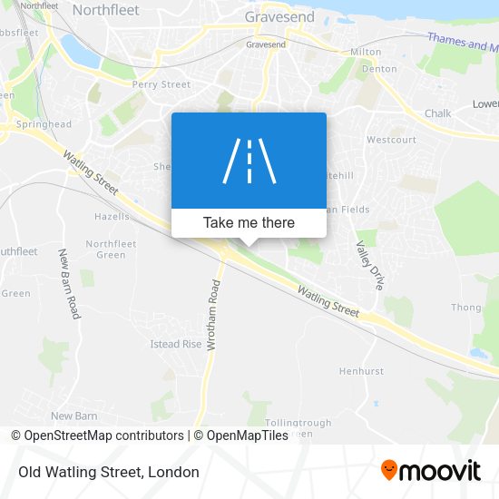Old Watling Street map