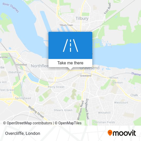 Overcliffe map