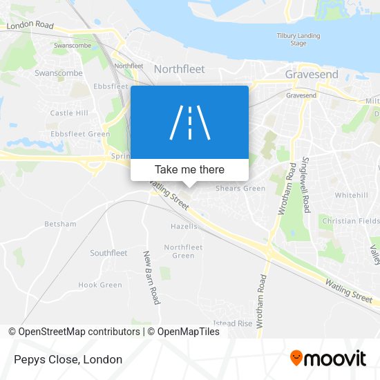 Pepys Close map
