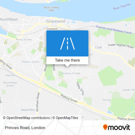 Princes Road map