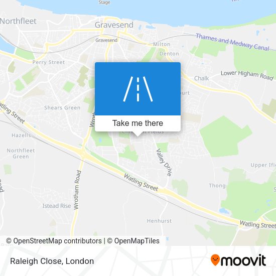 Raleigh Close map