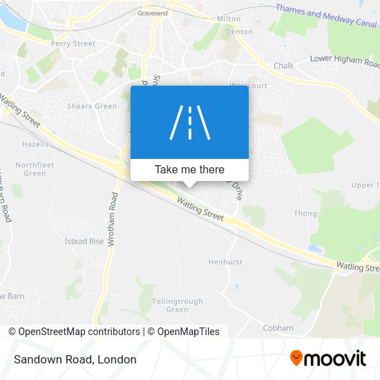 Sandown Road map