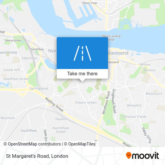 St Margaret's Road map