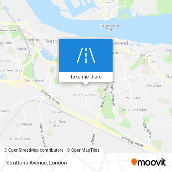 Struttons Avenue map