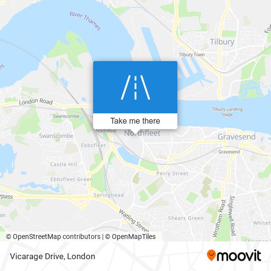 Vicarage Drive map