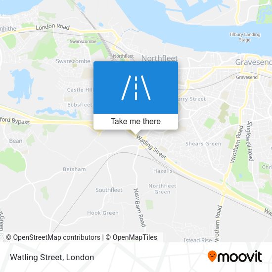 Watling Street map