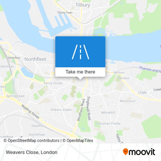 Weavers Close map
