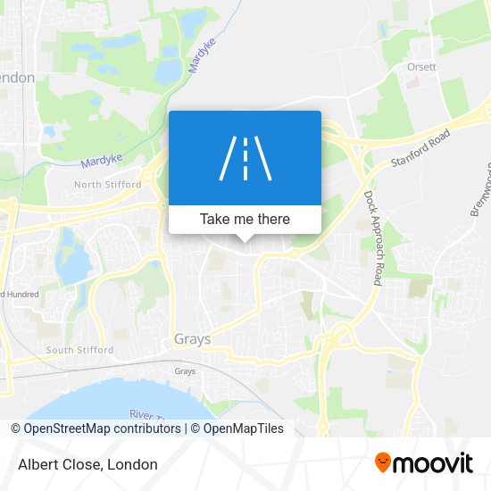 Albert Close map