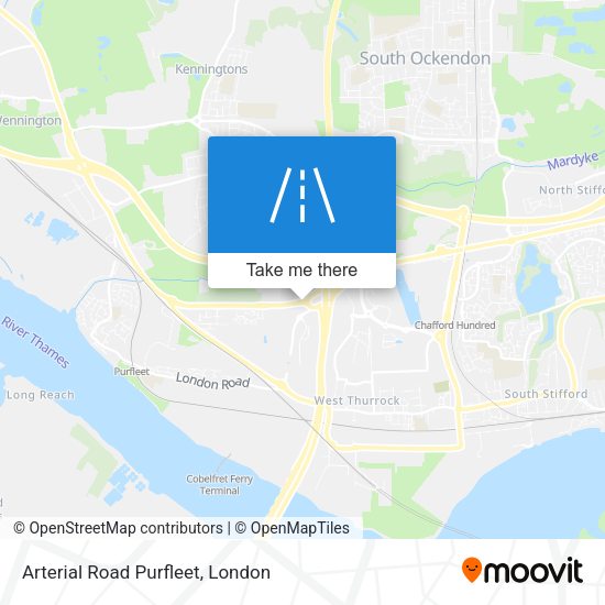 Arterial Road Purfleet map