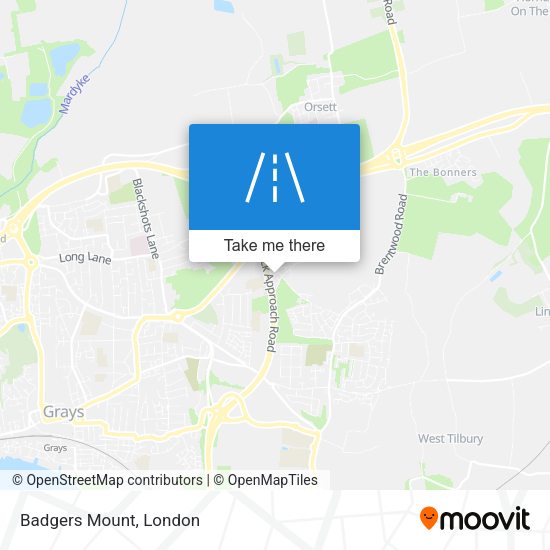 Badgers Mount map
