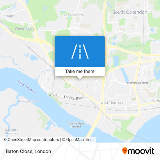 Baton Close map