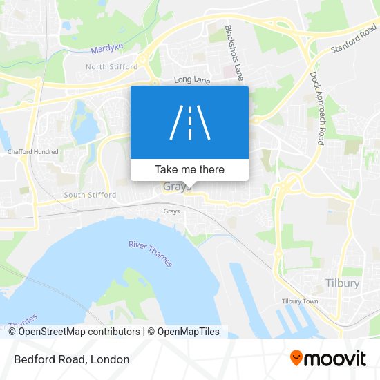 Bedford Road map