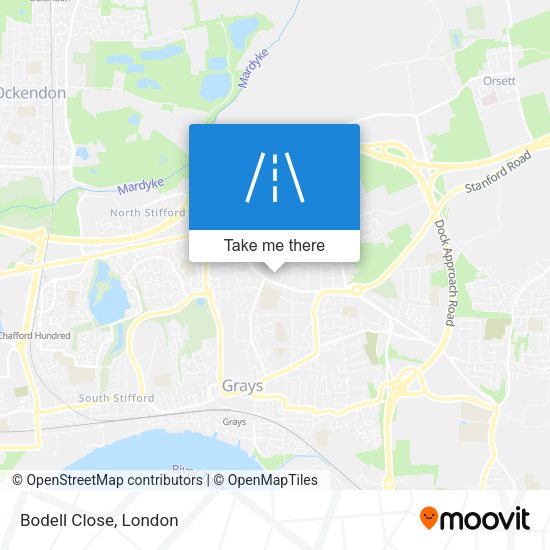 Bodell Close map