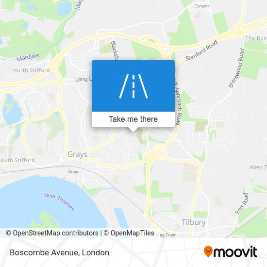Boscombe Avenue map